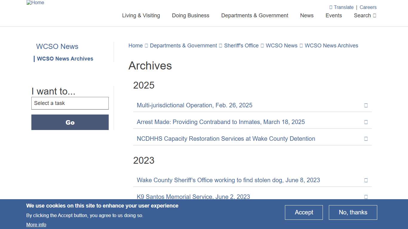 Archives Wake County Government
