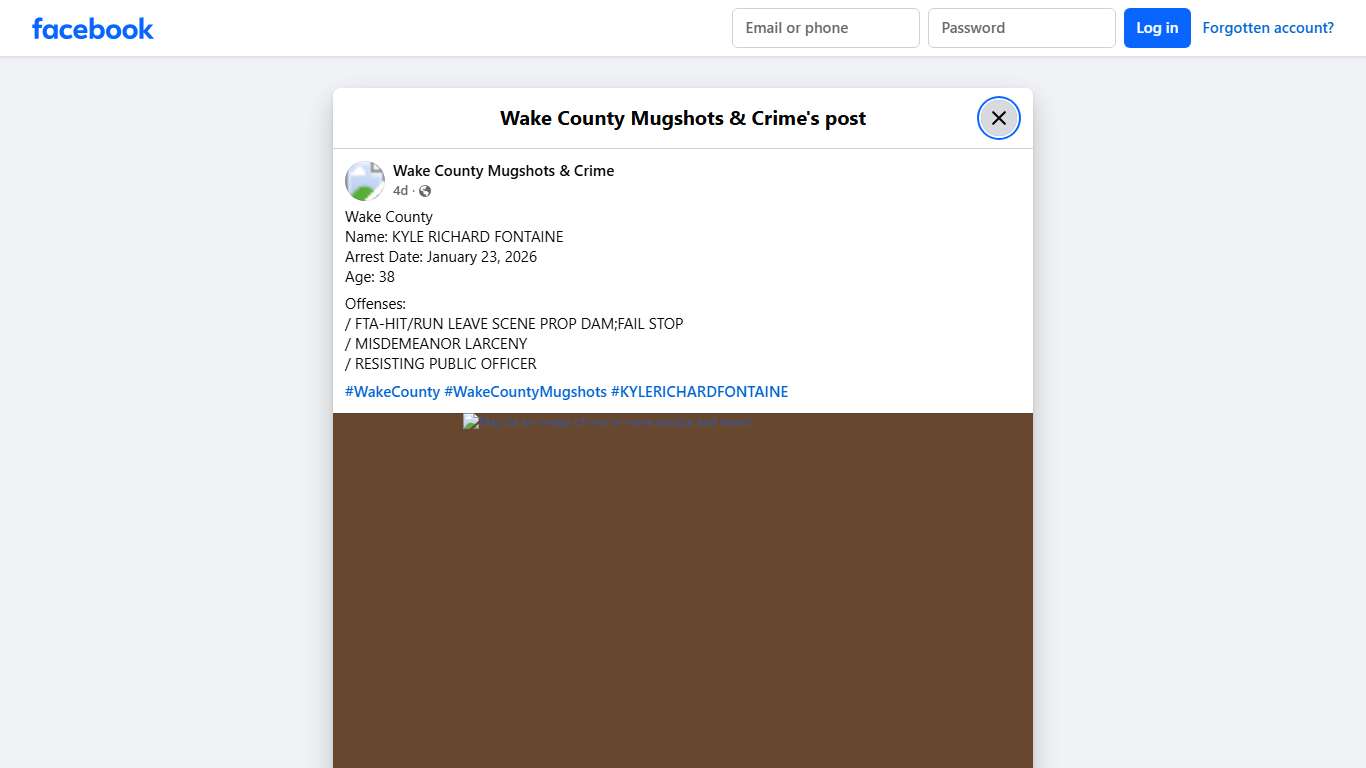 Wake County Name: KYLE... - Wake County Mugshots & Crime Facebook